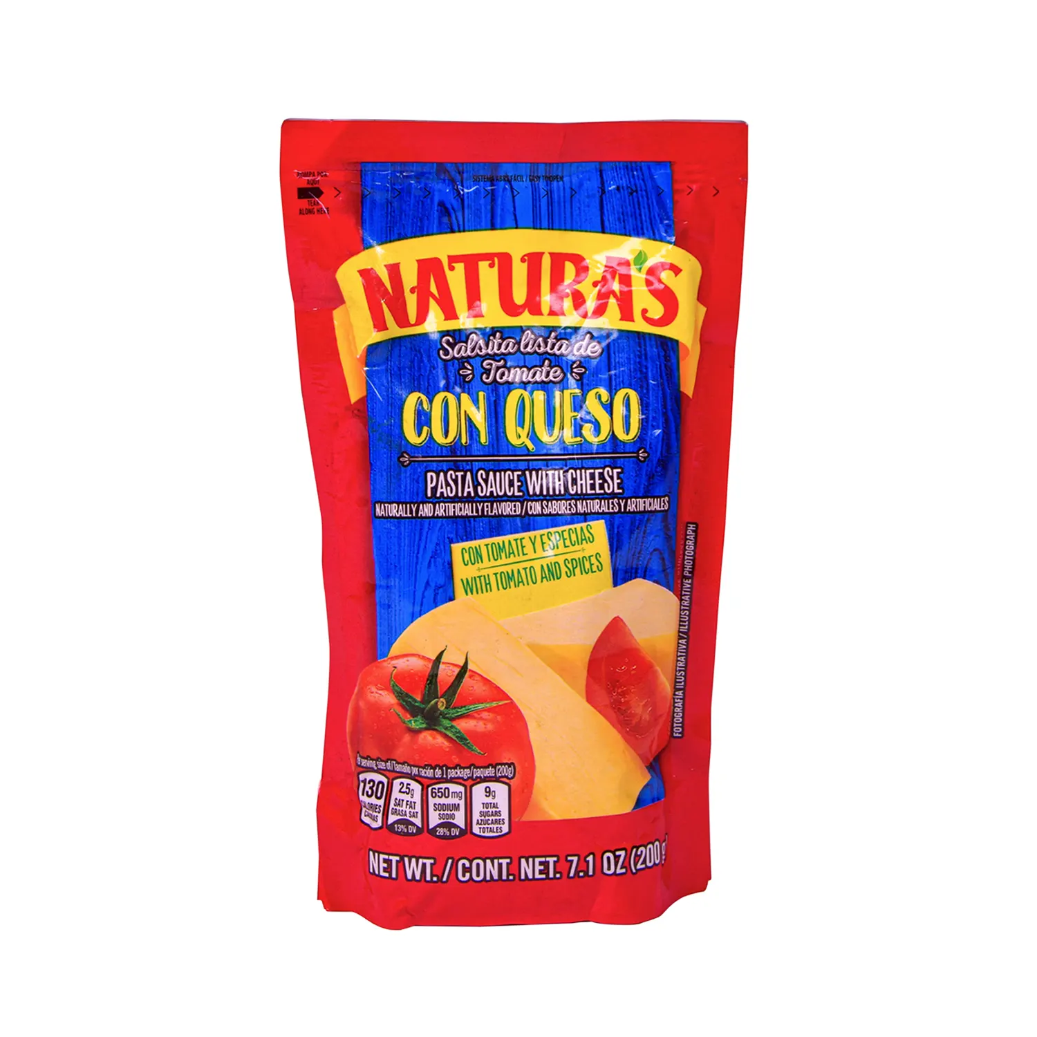 NATURAS Salsa con Queso 24 200gr-7.1 oz